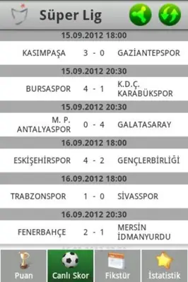 Super Lig android App screenshot 0